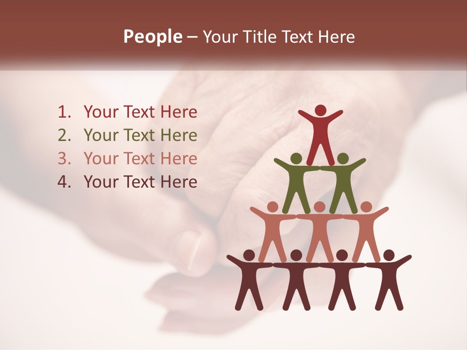 An Elderly Person Holding The Hand Of A Younger Person PowerPoint Template