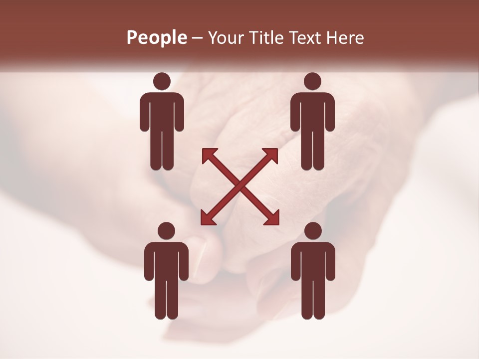 An Elderly Person Holding The Hand Of A Younger Person PowerPoint Template