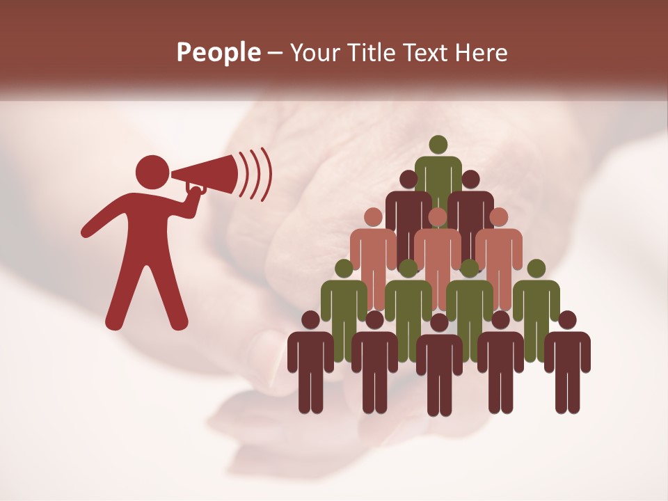 An Elderly Person Holding The Hand Of A Younger Person PowerPoint Template