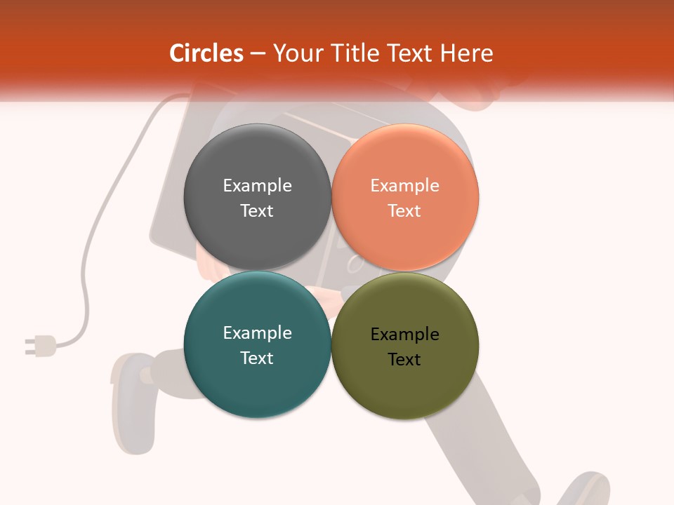 A Cartoon Man Running With A Computer On His Back PowerPoint Template