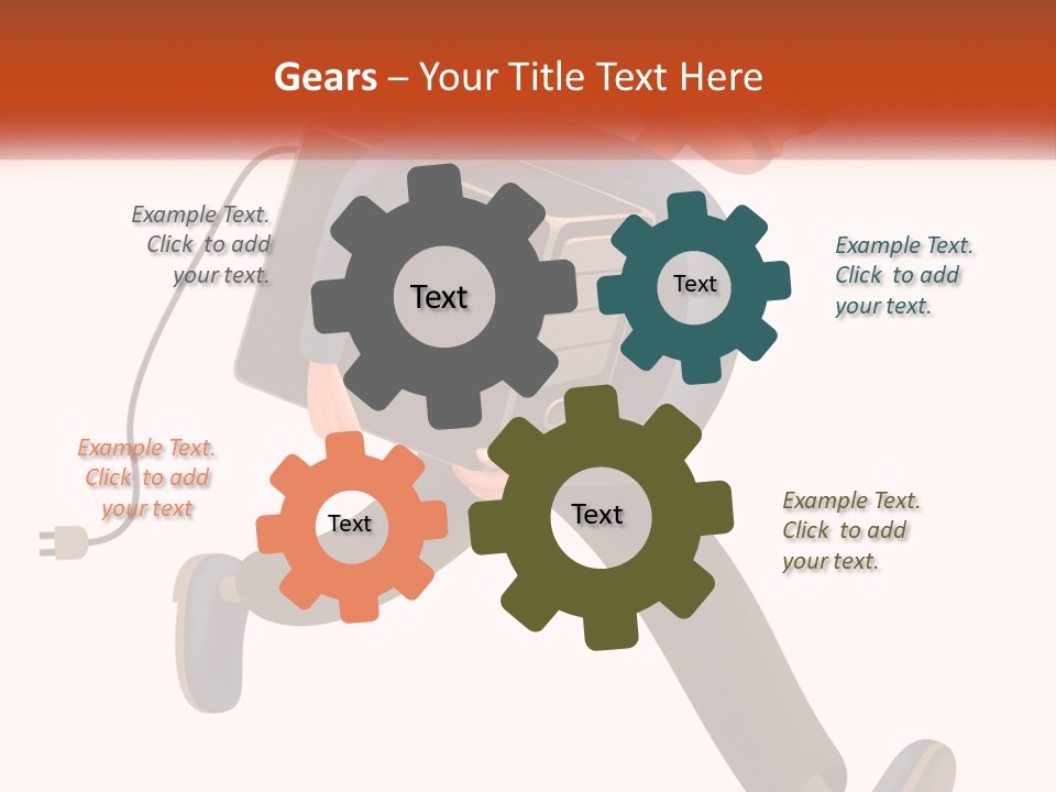 A Cartoon Man Running With A Computer On His Back PowerPoint Template