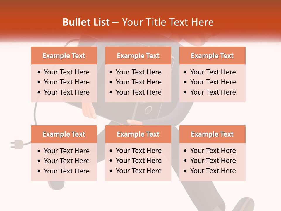 A Cartoon Man Running With A Computer On His Back PowerPoint Template