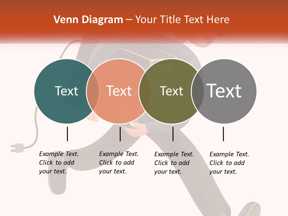 A Cartoon Man Running With A Computer On His Back PowerPoint Template