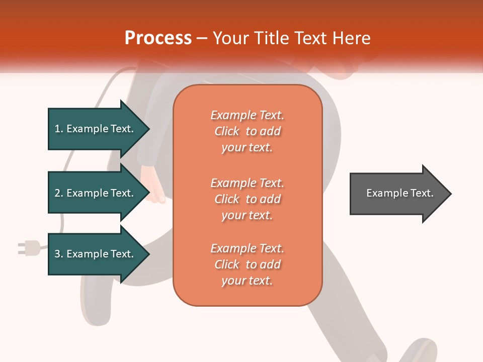 A Cartoon Man Running With A Computer On His Back PowerPoint Template