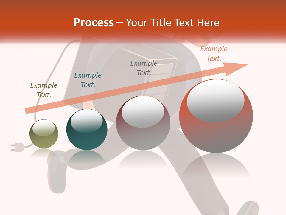 A Cartoon Man Running With A Computer On His Back PowerPoint Template