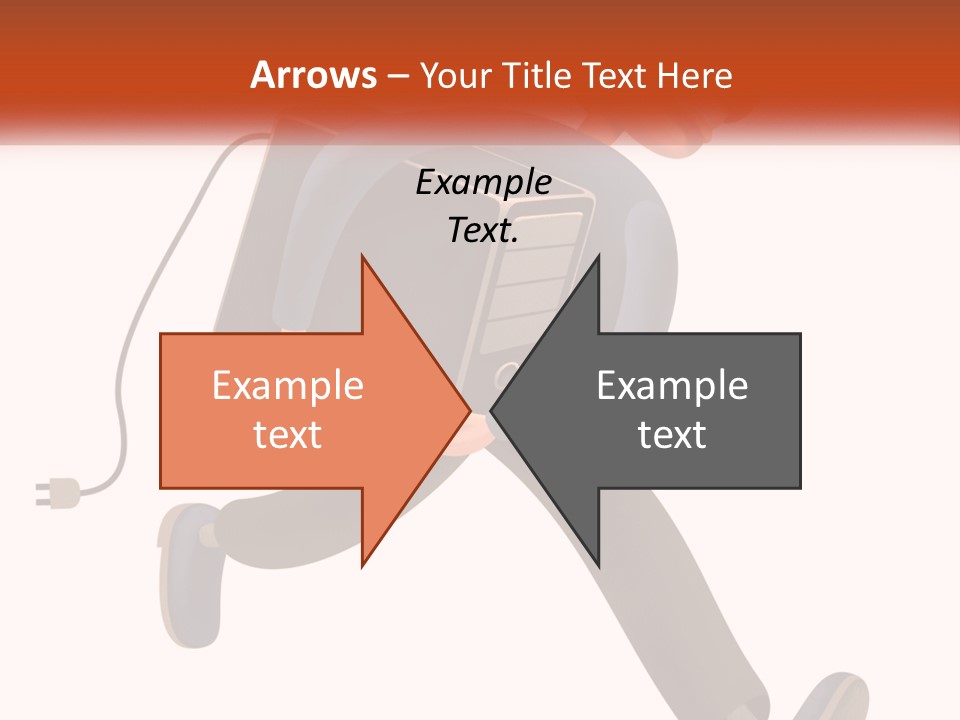 A Cartoon Man Running With A Computer On His Back PowerPoint Template