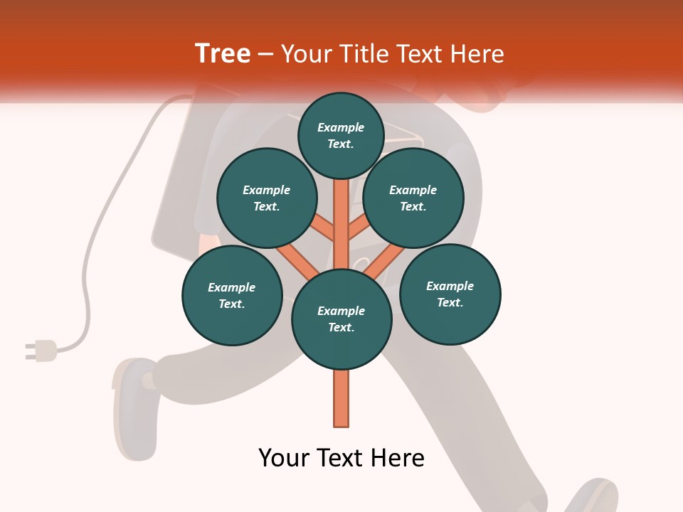 A Cartoon Man Running With A Computer On His Back PowerPoint Template