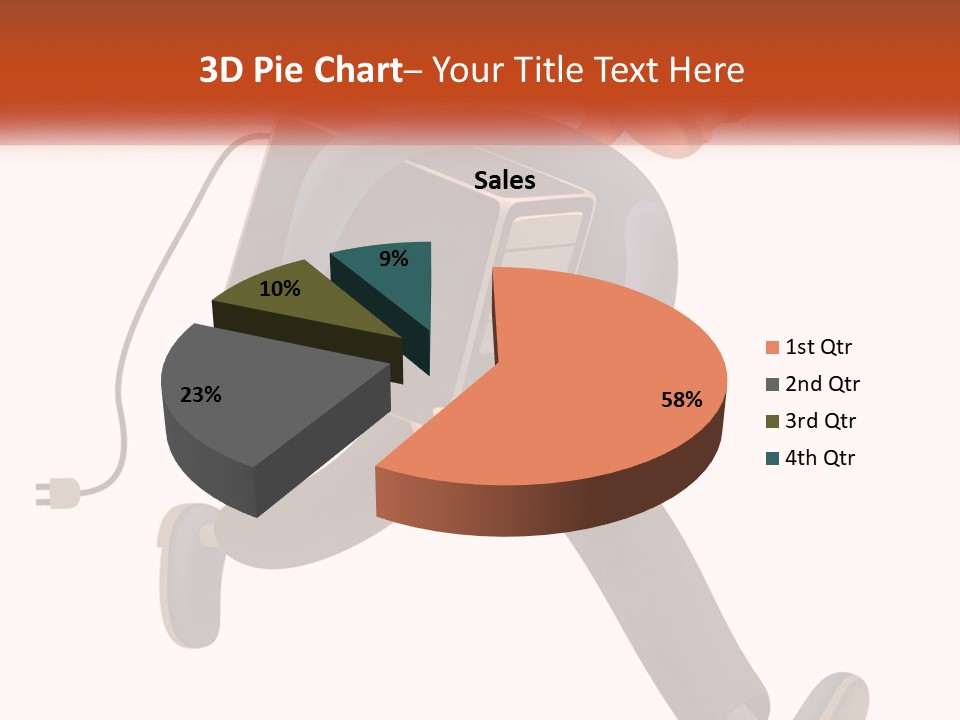 A Cartoon Man Running With A Computer On His Back PowerPoint Template