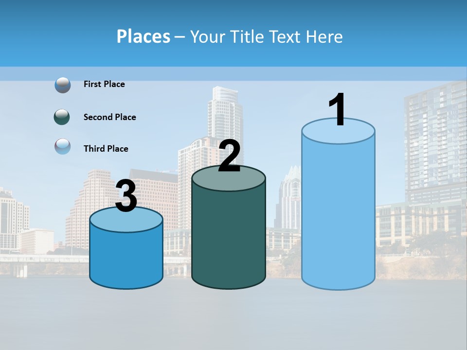 A City Skyline With A River In The Foreground PowerPoint Template