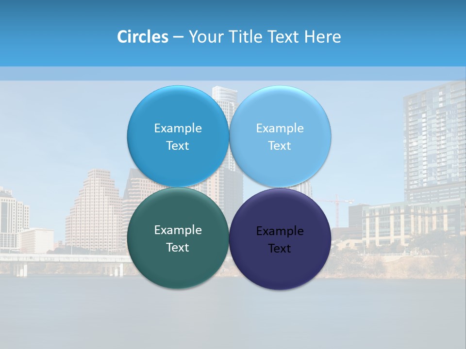 A City Skyline With A River In The Foreground PowerPoint Template