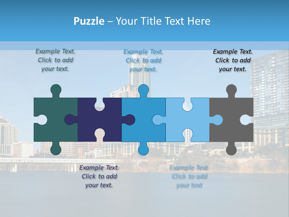 A City Skyline With A River In The Foreground PowerPoint Template