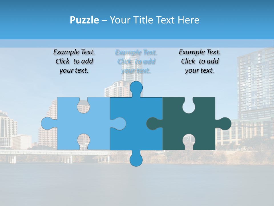 A City Skyline With A River In The Foreground PowerPoint Template