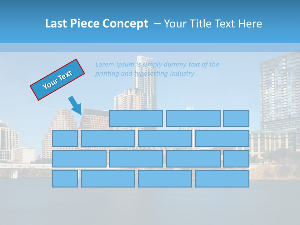 A City Skyline With A River In The Foreground PowerPoint Template