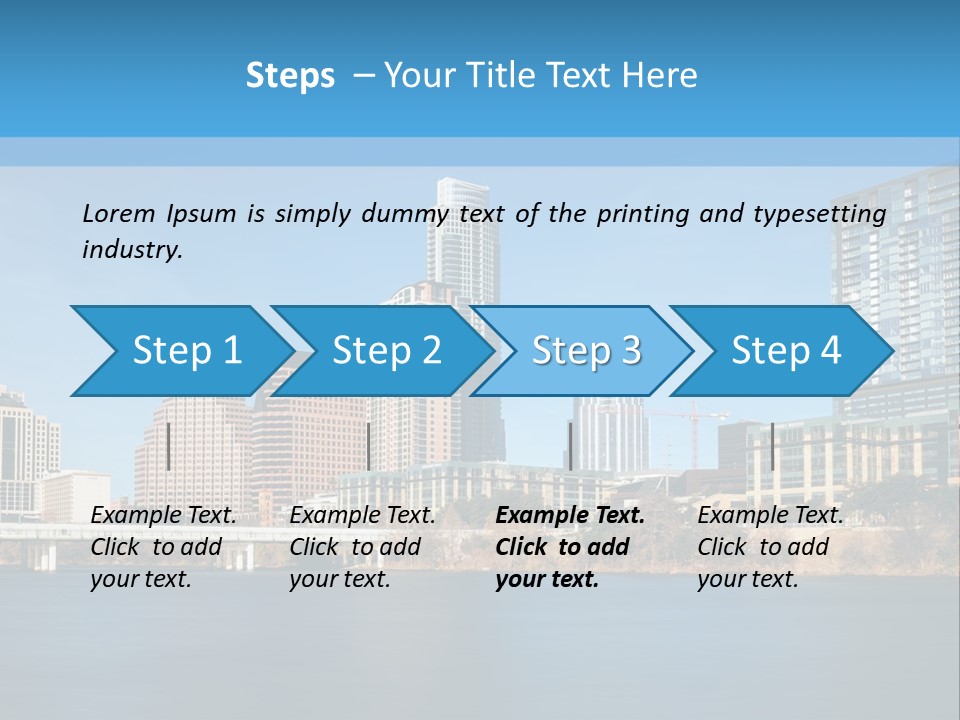 A City Skyline With A River In The Foreground PowerPoint Template