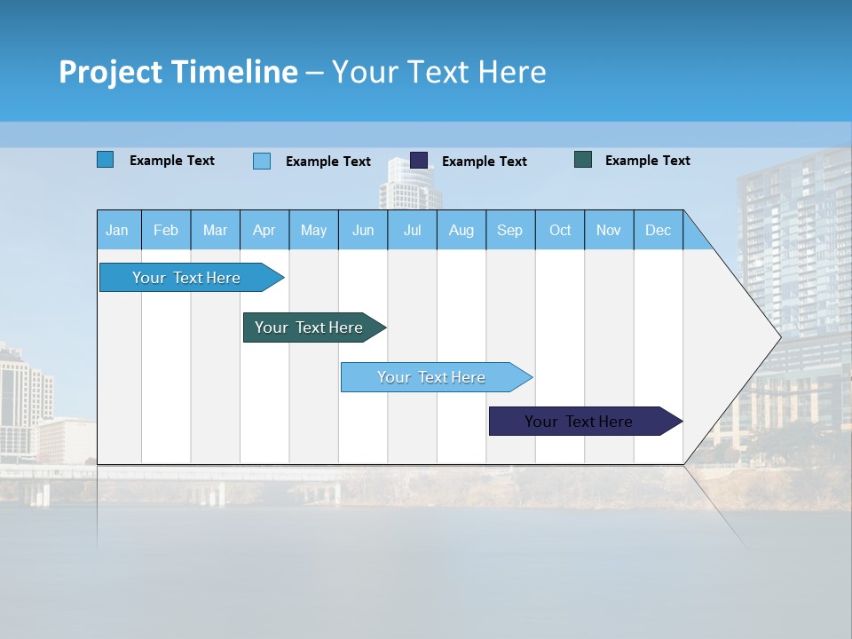 A City Skyline With A River In The Foreground PowerPoint Template
