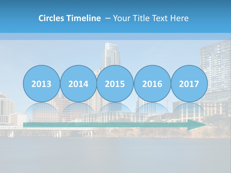 A City Skyline With A River In The Foreground PowerPoint Template
