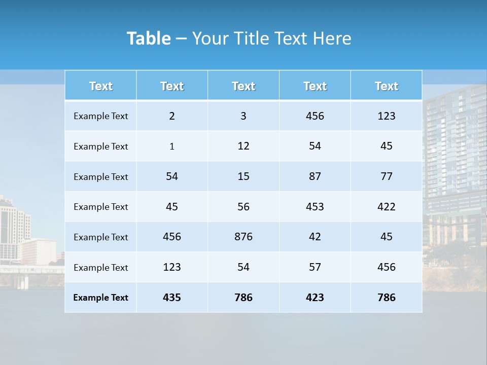 A City Skyline With A River In The Foreground PowerPoint Template