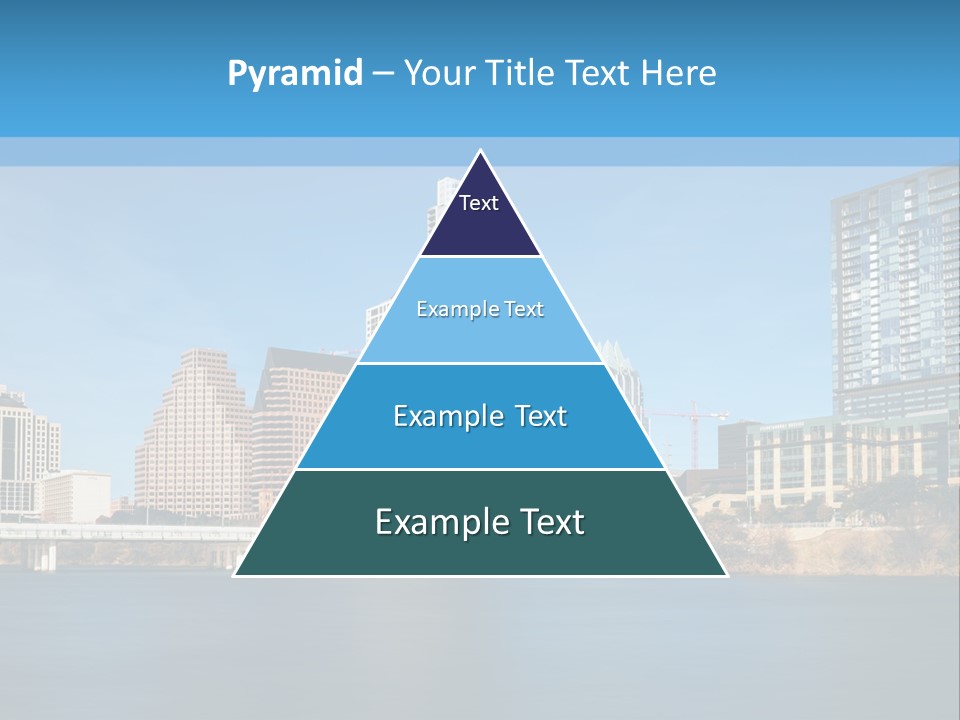 A City Skyline With A River In The Foreground PowerPoint Template