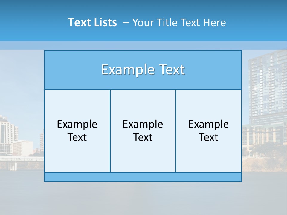 A City Skyline With A River In The Foreground PowerPoint Template