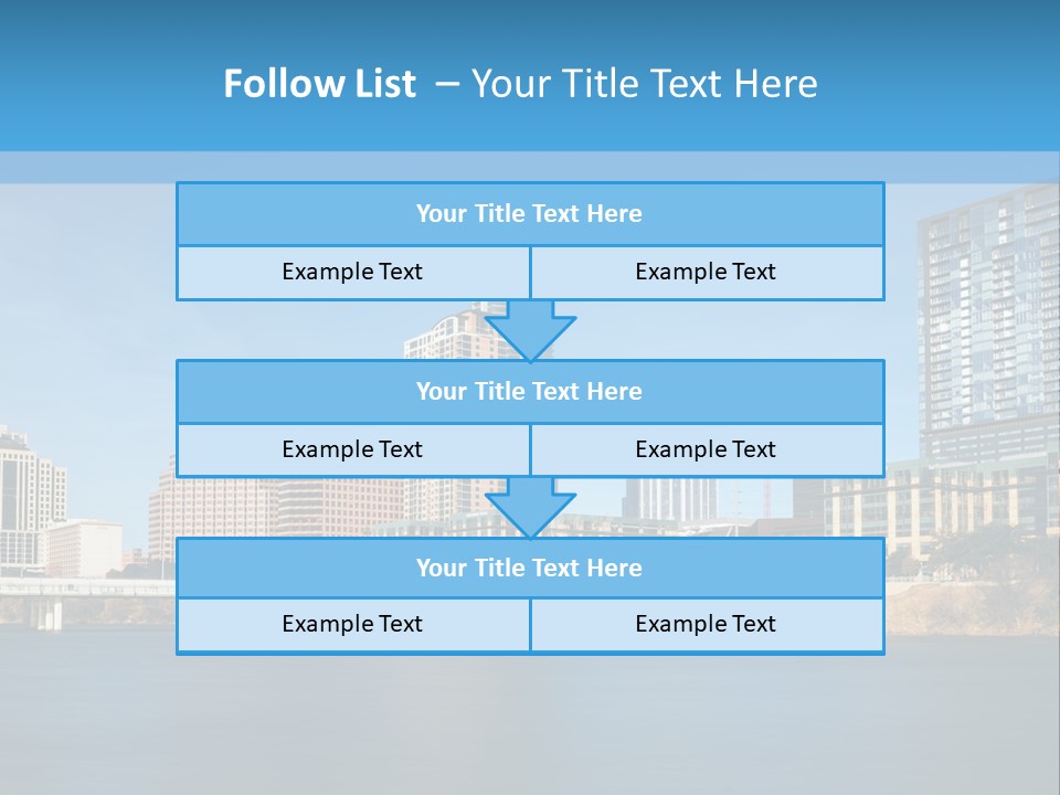 A City Skyline With A River In The Foreground PowerPoint Template