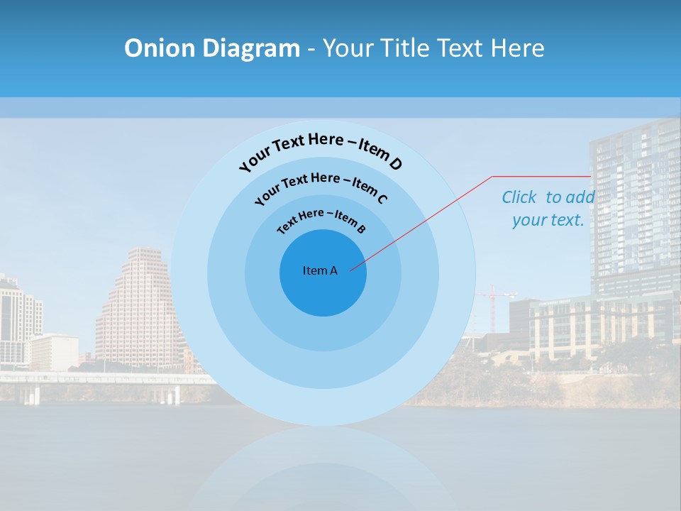 A City Skyline With A River In The Foreground PowerPoint Template