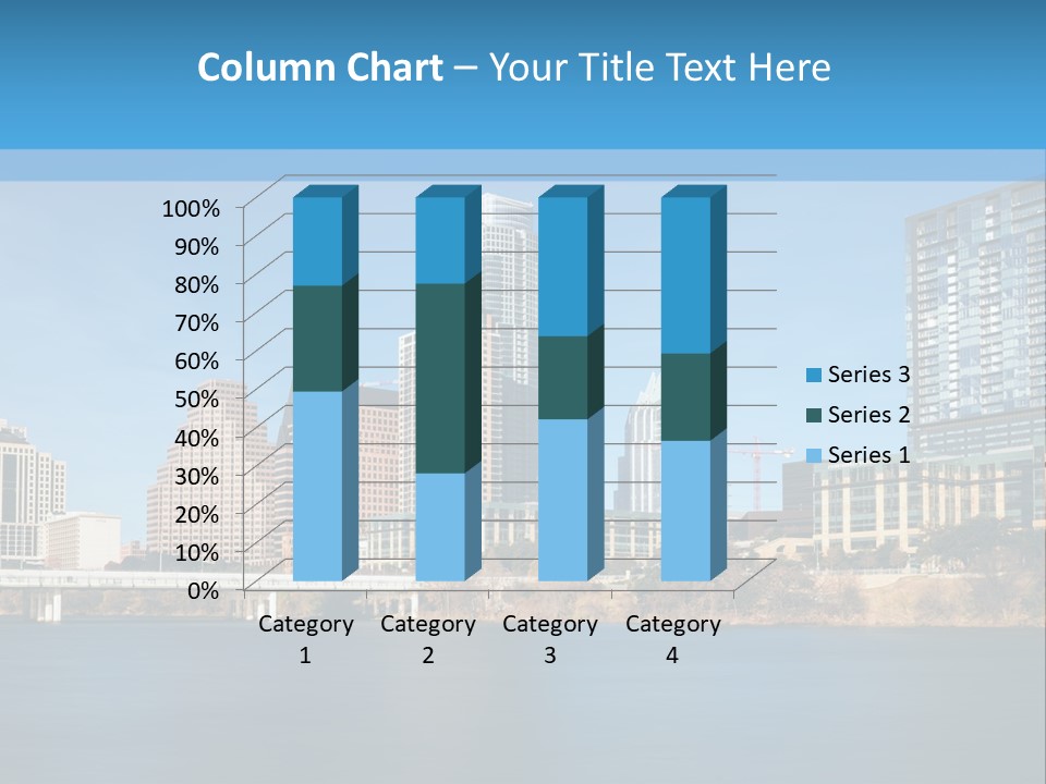 A City Skyline With A River In The Foreground PowerPoint Template