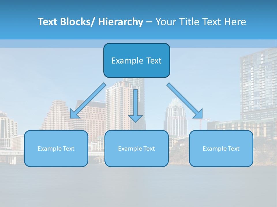 A City Skyline With A River In The Foreground PowerPoint Template