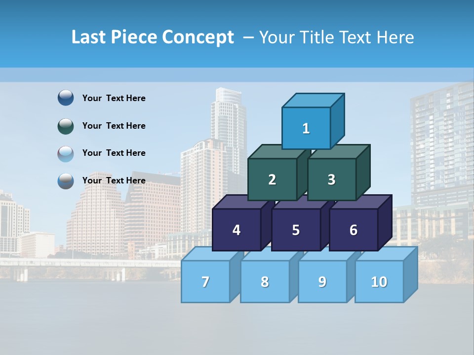 A City Skyline With A River In The Foreground PowerPoint Template