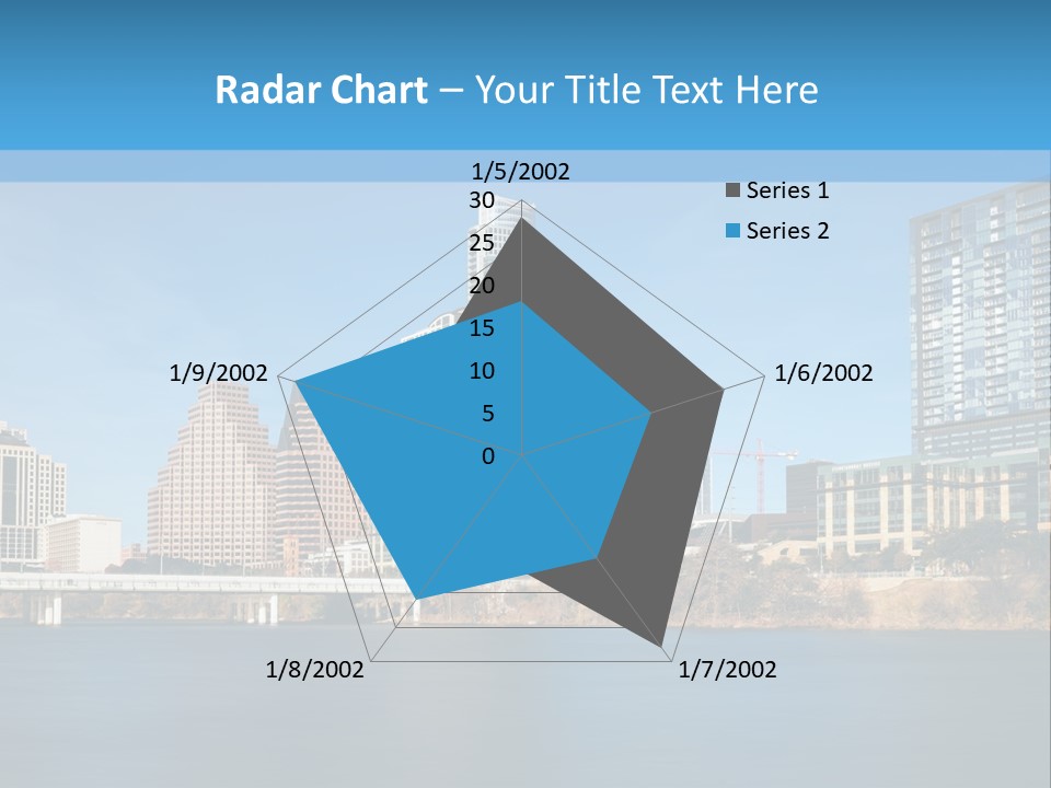 A City Skyline With A River In The Foreground PowerPoint Template