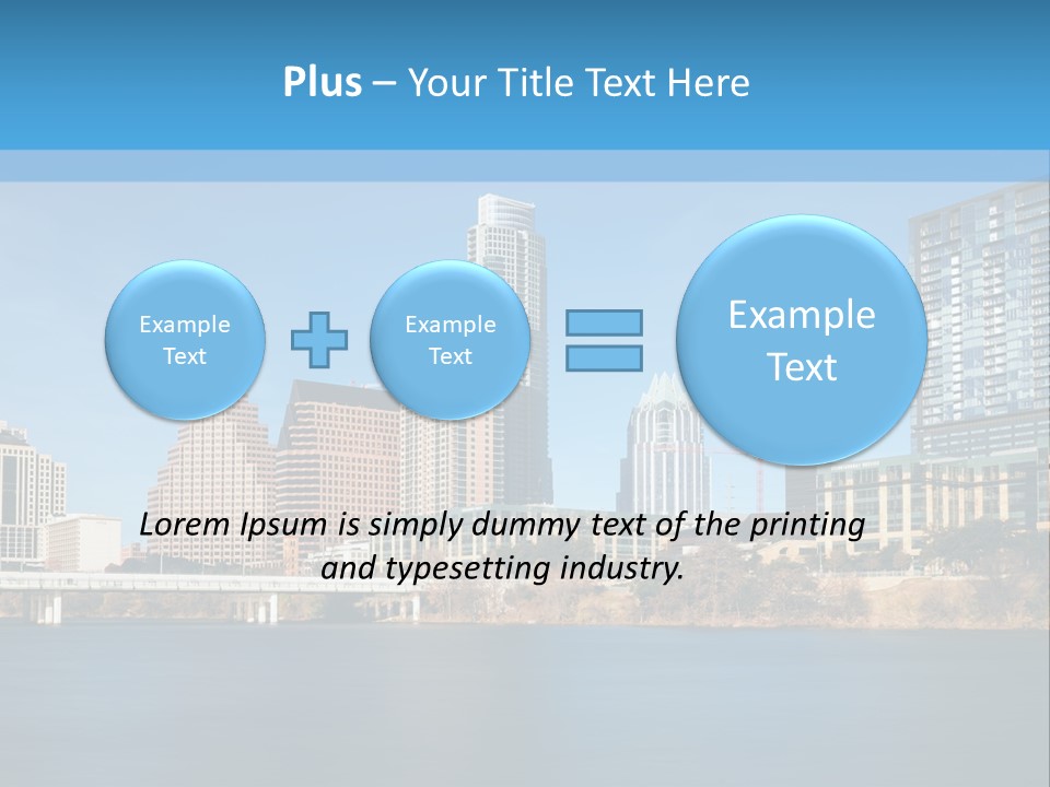 A City Skyline With A River In The Foreground PowerPoint Template