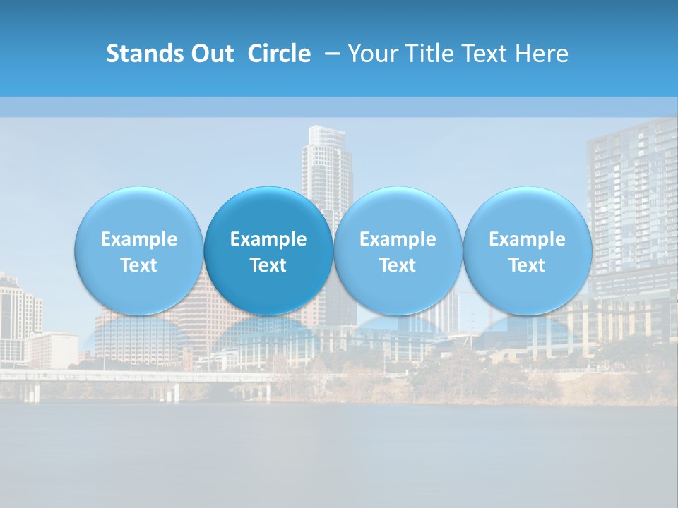 A City Skyline With A River In The Foreground PowerPoint Template