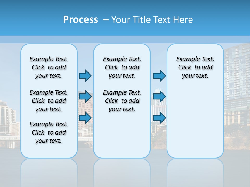 A City Skyline With A River In The Foreground PowerPoint Template