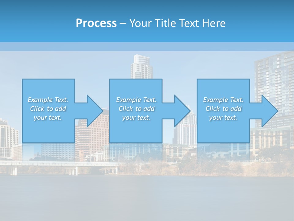 A City Skyline With A River In The Foreground PowerPoint Template