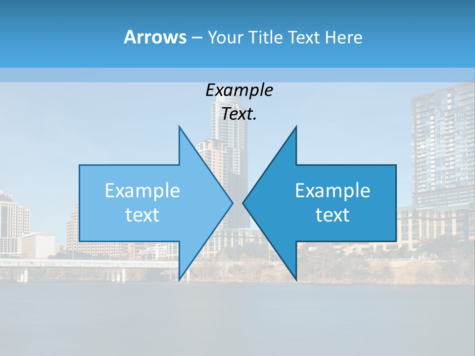 A City Skyline With A River In The Foreground PowerPoint Template
