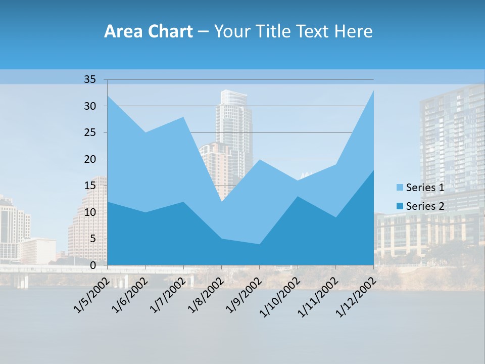 A City Skyline With A River In The Foreground PowerPoint Template