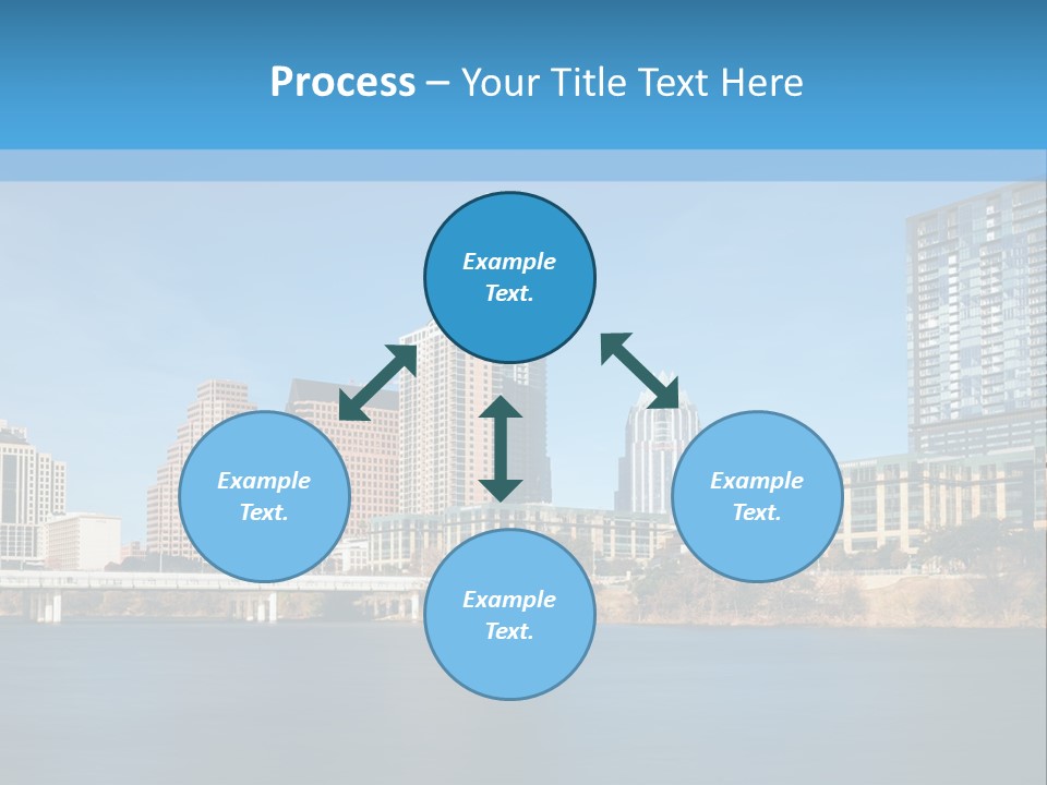 A City Skyline With A River In The Foreground PowerPoint Template