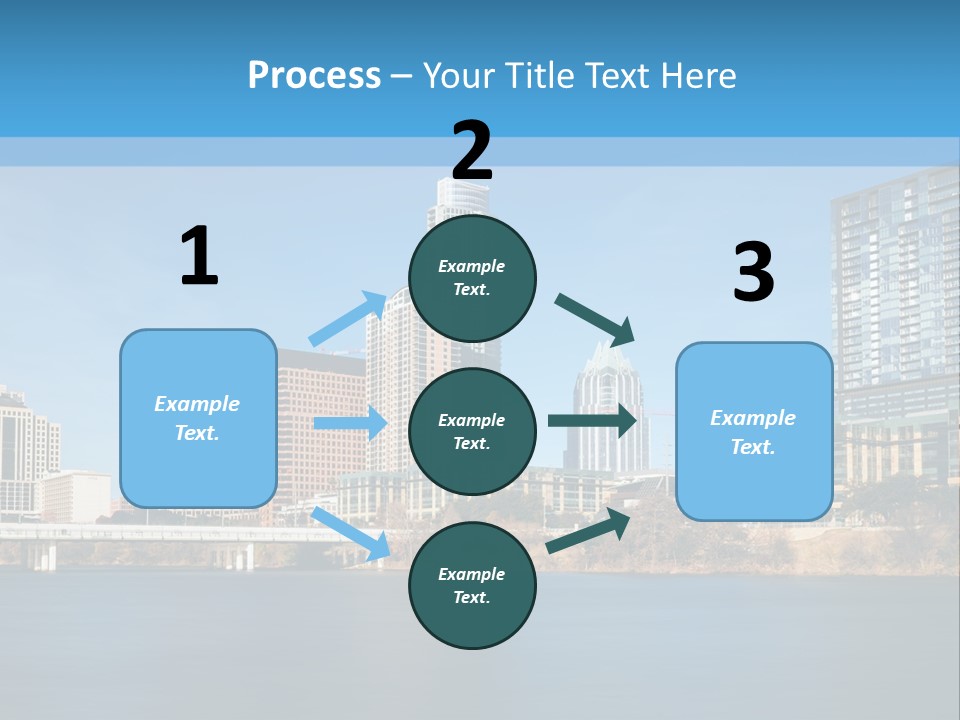 A City Skyline With A River In The Foreground PowerPoint Template