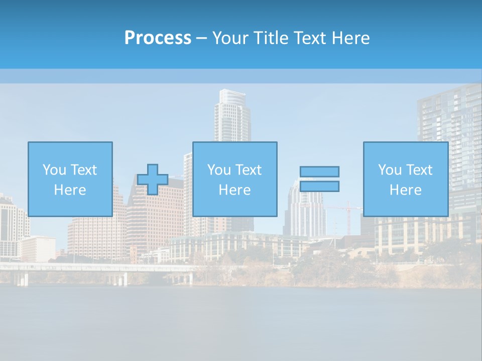 A City Skyline With A River In The Foreground PowerPoint Template