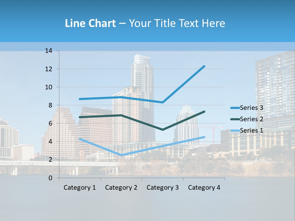 A City Skyline With A River In The Foreground PowerPoint Template
