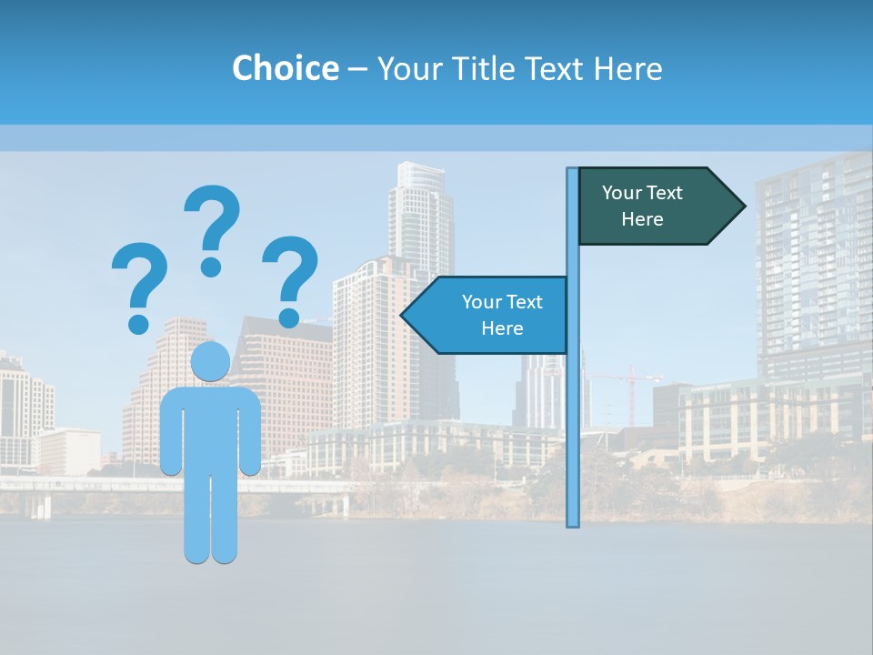 A City Skyline With A River In The Foreground PowerPoint Template