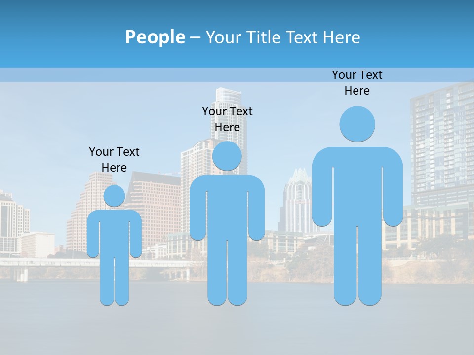 A City Skyline With A River In The Foreground PowerPoint Template