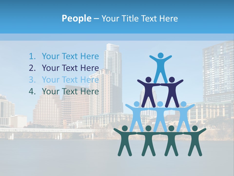 A City Skyline With A River In The Foreground PowerPoint Template