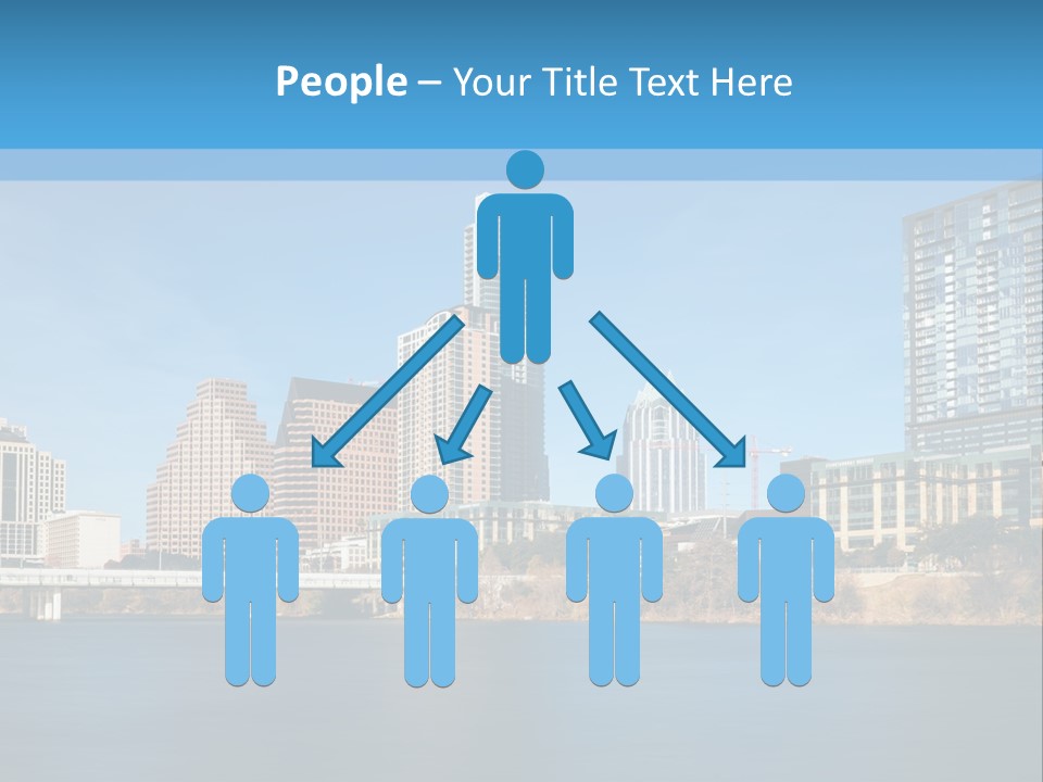 A City Skyline With A River In The Foreground PowerPoint Template