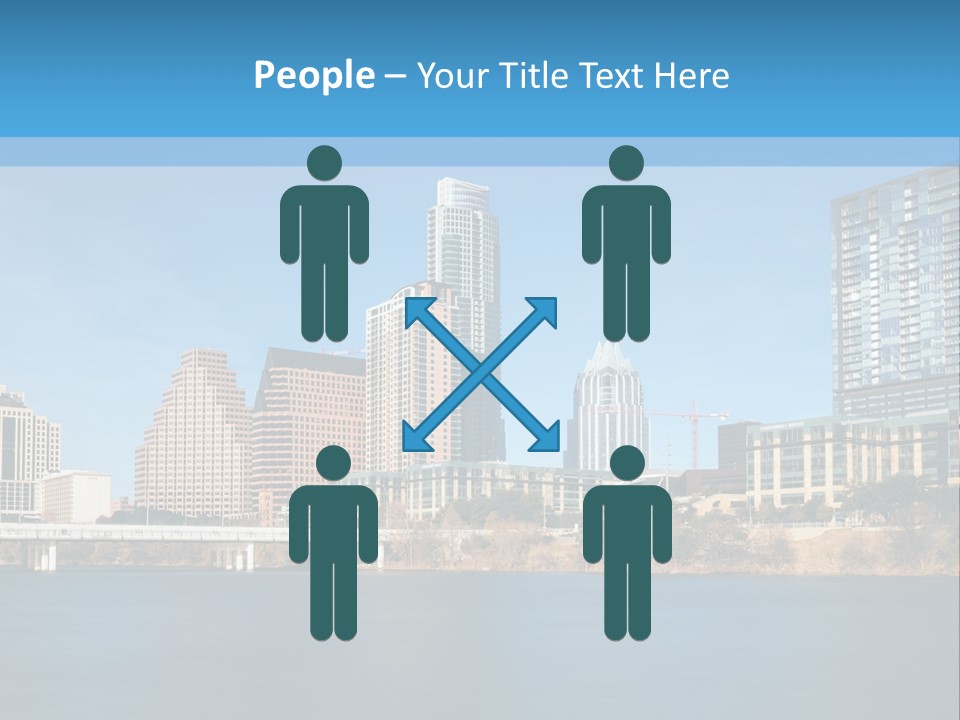 A City Skyline With A River In The Foreground PowerPoint Template