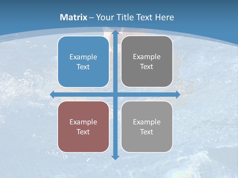 A Woman Swimming In A Pool With Sunglasses On PowerPoint Template