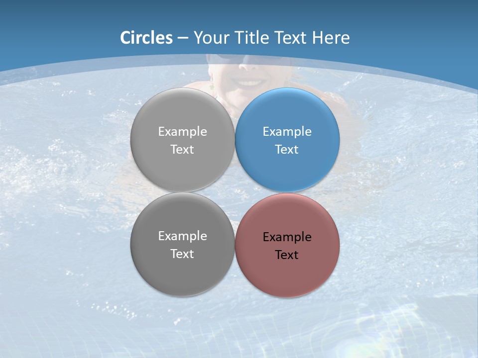 A Woman Swimming In A Pool With Sunglasses On PowerPoint Template