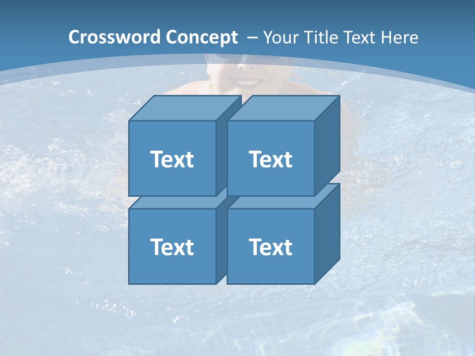 A Woman Swimming In A Pool With Sunglasses On PowerPoint Template