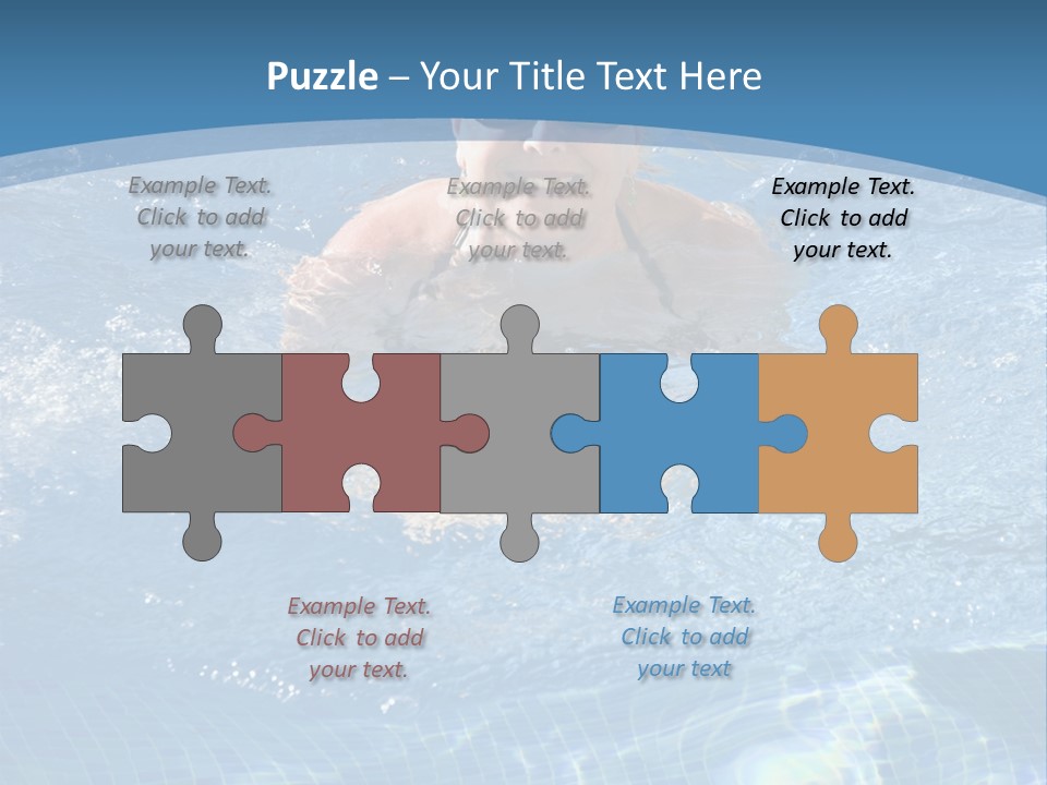 A Woman Swimming In A Pool With Sunglasses On PowerPoint Template