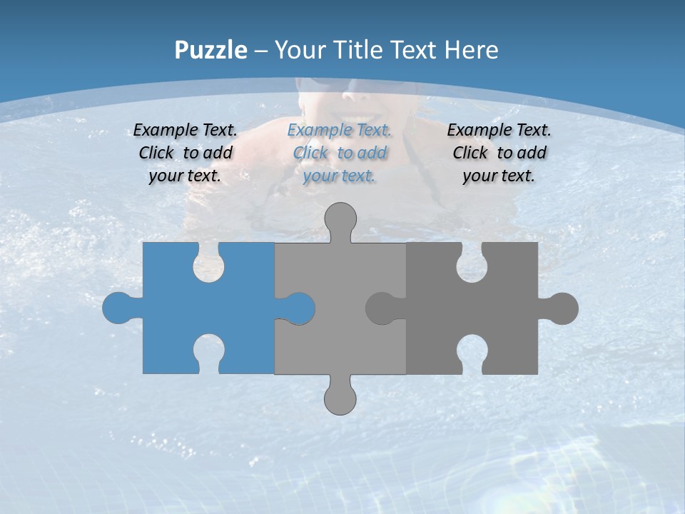 A Woman Swimming In A Pool With Sunglasses On PowerPoint Template