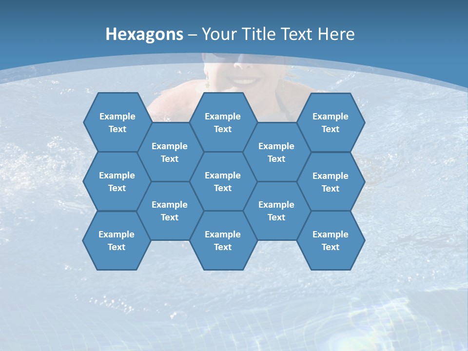 A Woman Swimming In A Pool With Sunglasses On PowerPoint Template